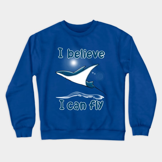 Flyng Ray Crewneck Sweatshirt by rakelittle